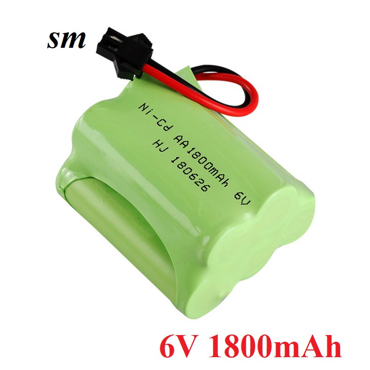 Pin sạc Ni-Cd 6v 1800mah 2 hàng