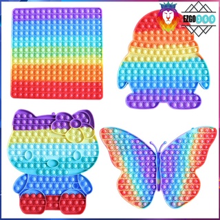 Hello kitty rainbow sensory bubble toy large size stress relief for adults and children