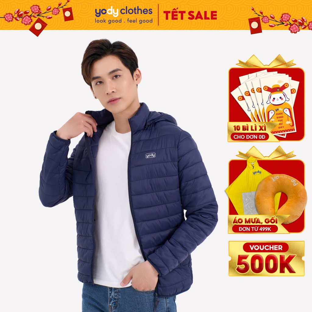 Áo khoác phao nam YODY siêu nhẹ, siêu bền Ultra Soft PHM5001