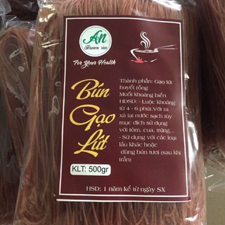Bún Gạo Lứt, Bún Rau Củ Hữu Cơ, Chùm Ngây, Gấc, Bí Đỏ, Mè ĐEN, Thập Cốc -EatClean, Giảm Cân Gói 500g