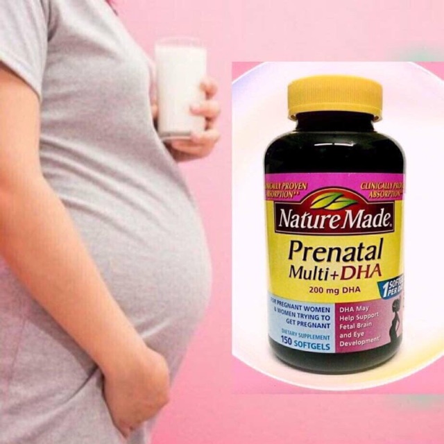 Viên uống Nature Made Prenatal Multi - DHA 200mg 150 viên của Mỹ - Sự lựa chọn hoàn hảo cho mẹ và bé