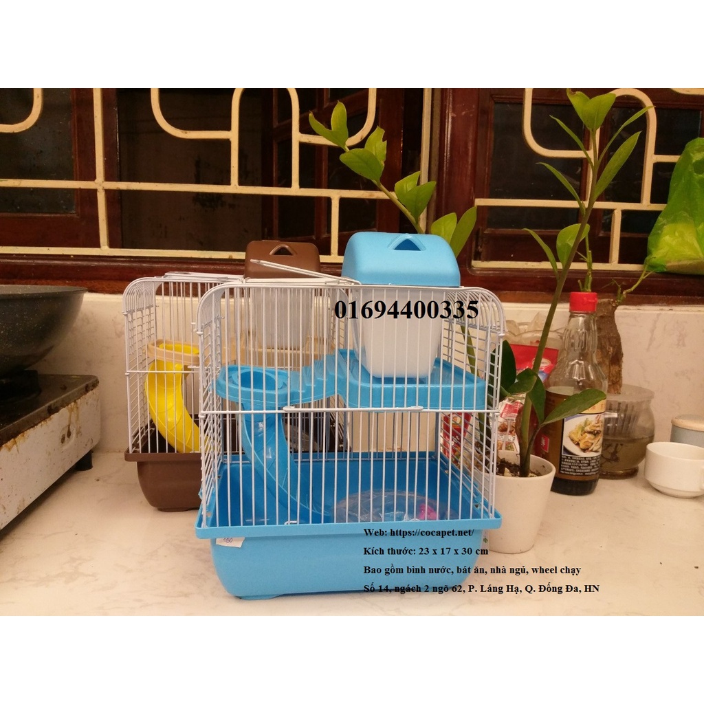 Lồng chuột hamster 2 tầng (ww, camp, robo) 23x17x30 cm