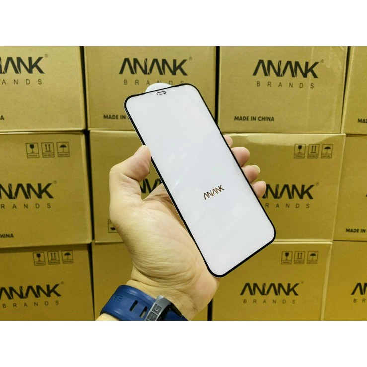 Kính cường lực ANANK cho iPhone 12 Mini , Ipone 12 , Iphone 12 Pro , Iphone 12 pro max siêu bền, hạn chế vân tay, full