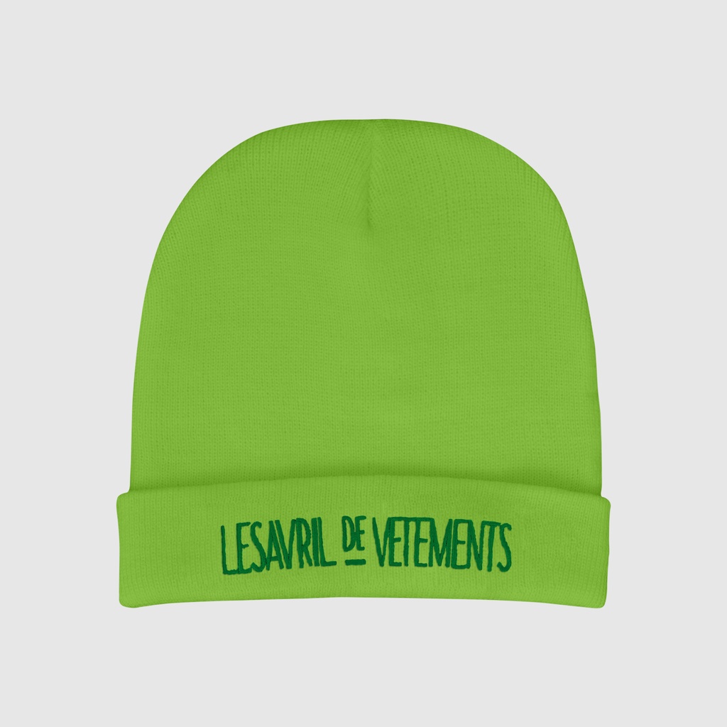 Mũ len Lesavril de Vetements Brilliante Green