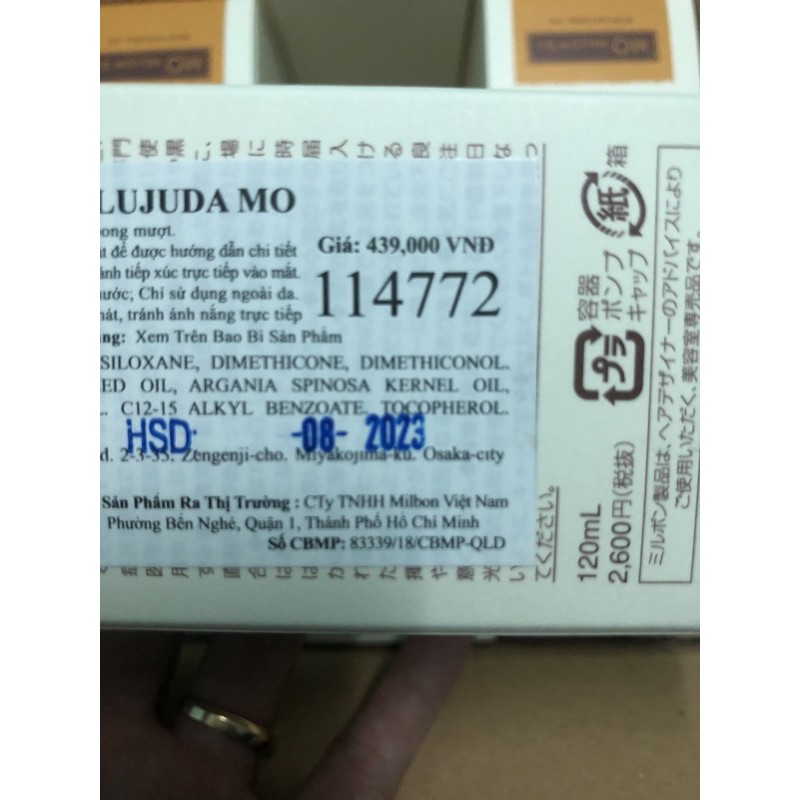 TINH DẦU MILBON_ Elujuda_Tinh dầu Argan Milbon dưỡng phục hồi tóc Elujuda Japan 120ml_MO CAM KẾT CHÍNH HÃNG Ạ! | BigBuy360 - bigbuy360.vn