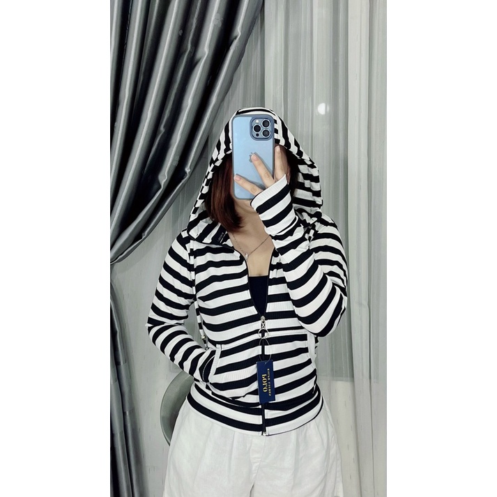 Áo khoác nữ  có mũ bigsize đẹp Áo khoát nữ chống nắng thun lạnh cotton thun gân