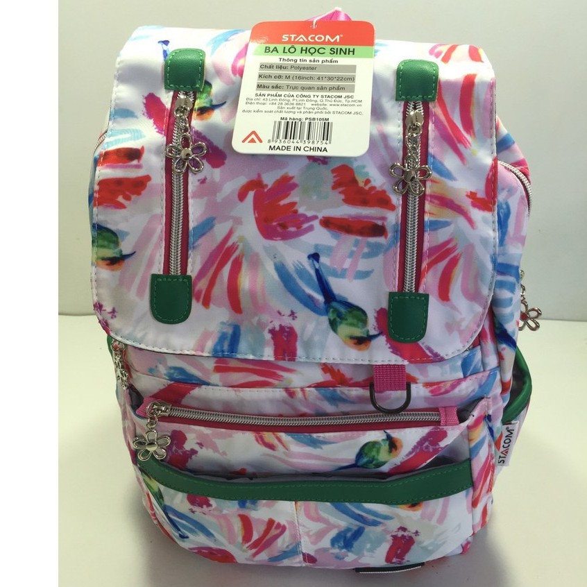 Balo học sinh họa tiết Rainbow Stacom PSB105M