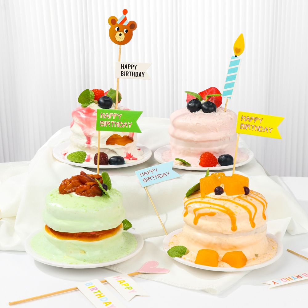 1 Set Phụ Kiện Cắm Trang Trí Bánh Kem Nhiều Màu Dễ Thương