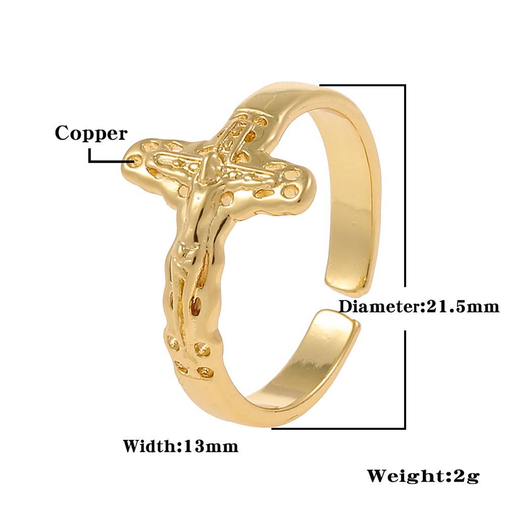 Nhẫn Hở Mạ Vàng 18K Đính Đá Zircon Virgin Mary Our Lady of Guadalupe