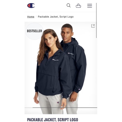 Áo khoác gió unisex Champ dư xịn khoá zip  BIGSIZE