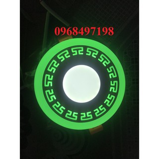 Đèn led âm trần mỏng 3 chế độ ánh sáng - Âm trần 3+3 (6w) Đổi màu xanh lá