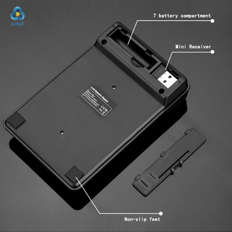 2.4GHz Mini USB Wireless Numeric Keypad 19 Keys Number Pad Numpad Receiver For Windows XP/7/ 8 Laptop PC Computer