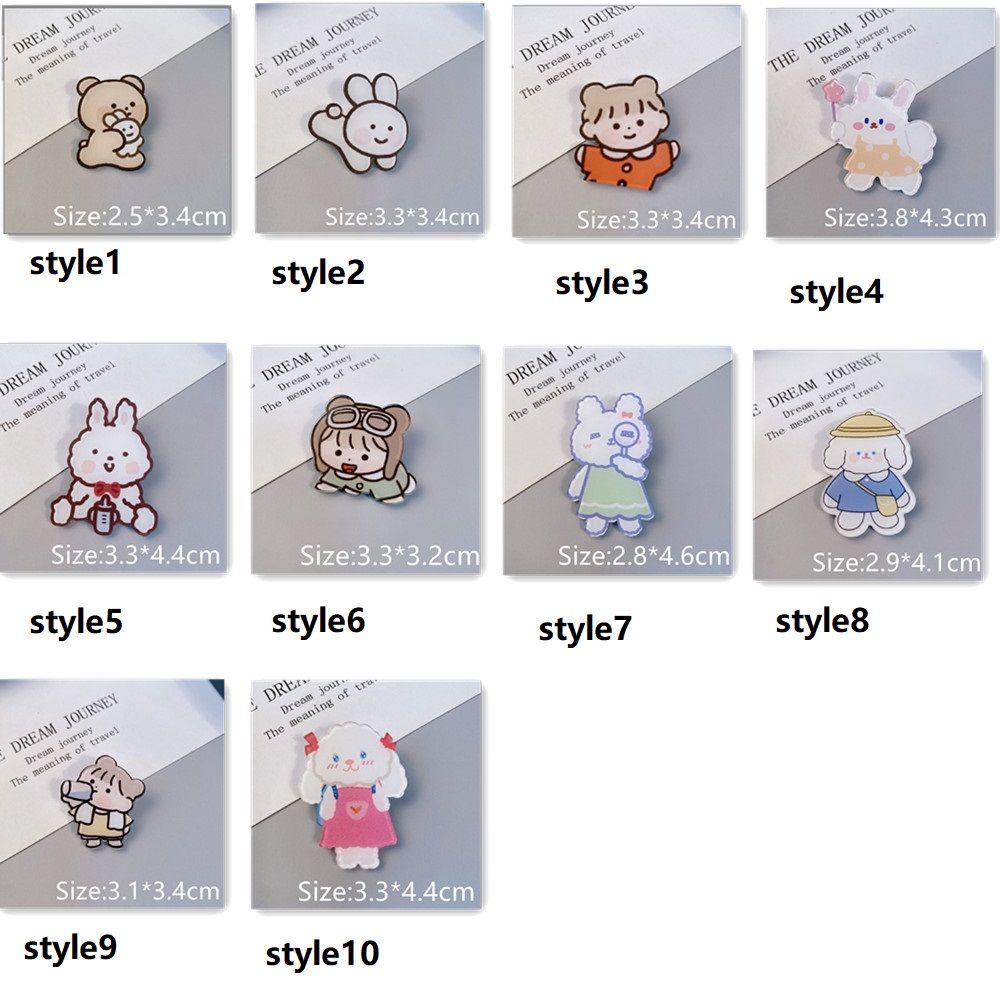 Ghim cài áo acrylic kiểu hoạt hình sáng tạo dễ thương