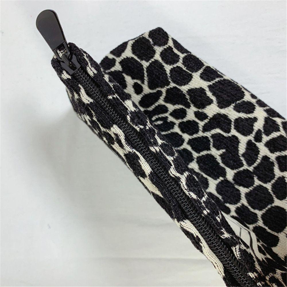 MIHAN1 Túi Đựng Đồ Trang Điểm Họa Tiết Da Báo