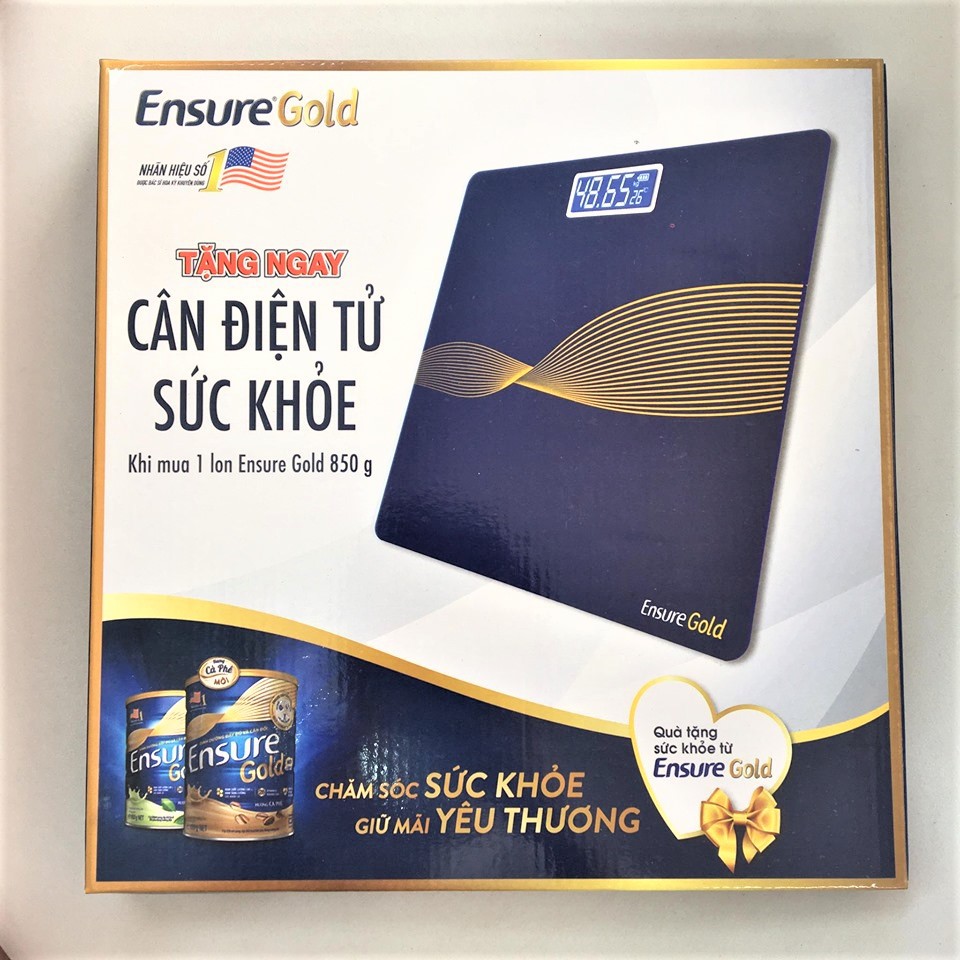 Sữa Bột Abbott Ensure Gold Vani Dinh Dưỡng Đầy Đủ Và Cân Đối (850g) - Tặng Cân Sức Khỏe Điện Tử Ensure