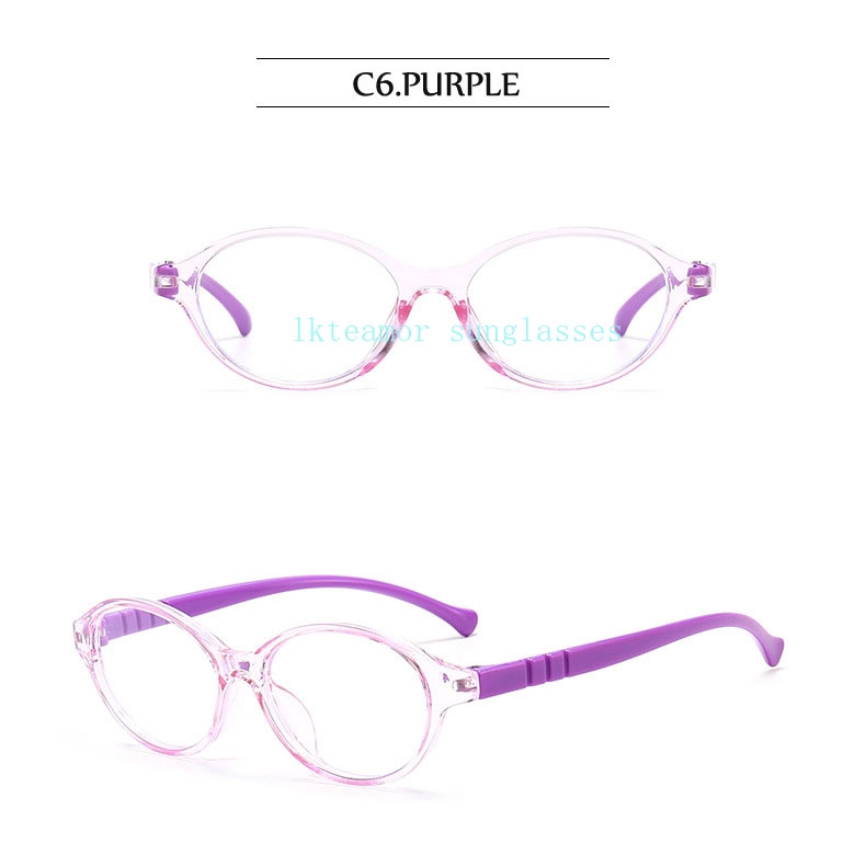 Mắt Kính Gọng Oval Chống Ánh Sáng Xanh Cho Bé