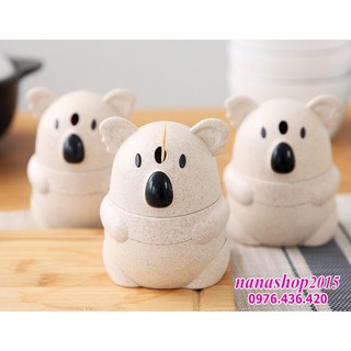 Lọ đựng tăm gấu trúc bằng lúa mạch