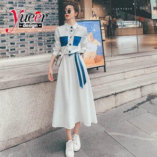 Đầm Dài Sang Trọng Chính Hãng Hàn Quốc Đầm Pháp Ánh Sáng Trưởng Thành Phong Cách Áo Sơ Mi Ôm Hơn Nhìn Cao Cấp Người Nổi Tiếng Sang Trọng Trên Đầu Gối Váy