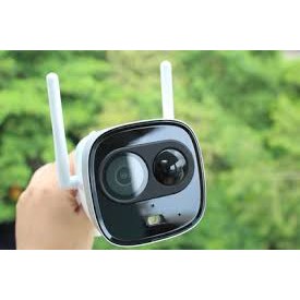 Camera IP WIFI Ngoài trời 2MP KN-2003WN.PIR, Ống kính cố định 2.8mm cho góc nhìn 114.7°, hồng ngoại nhìn đêm 30m