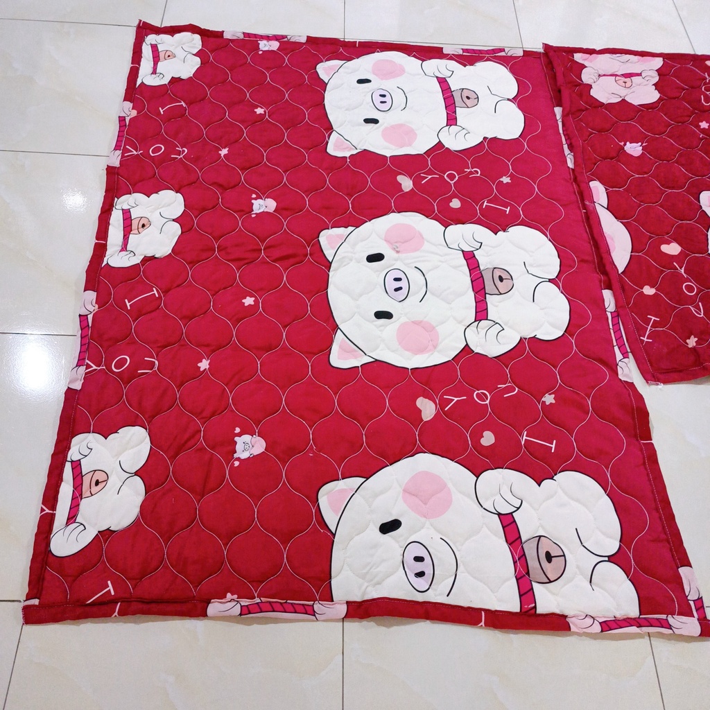Bộ chăn gối cho bé,chăn kích thước 1m1x1m5,vải cotton poly mềm mịn,mẫu elsa xanh