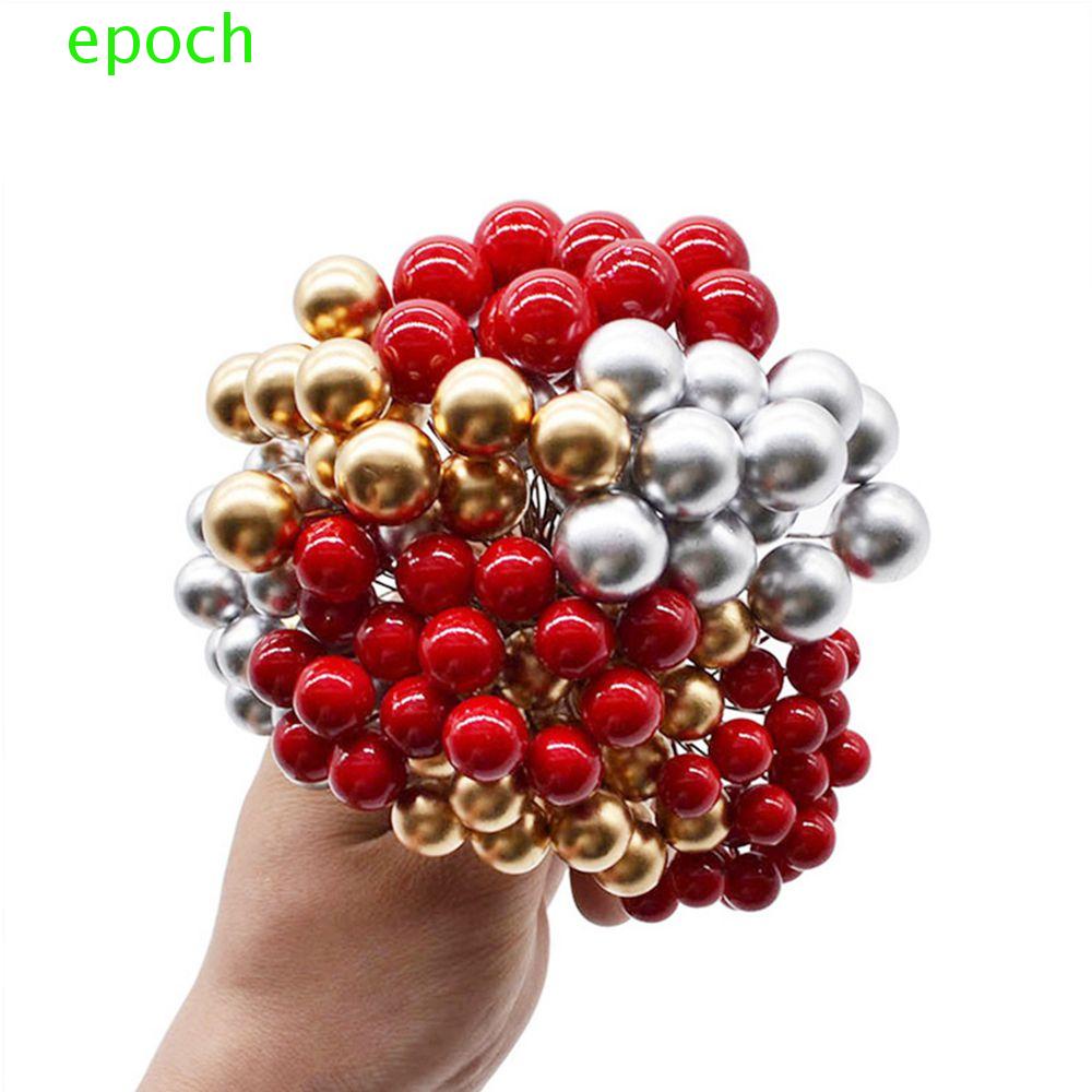 Epoch Set 100 Bông Hoa Giả Bằng Nhựa Trang Trí Tiệc Cưới DIY|Phụ Kiện Trang Trí Giáng Sinh Màu Đỏ