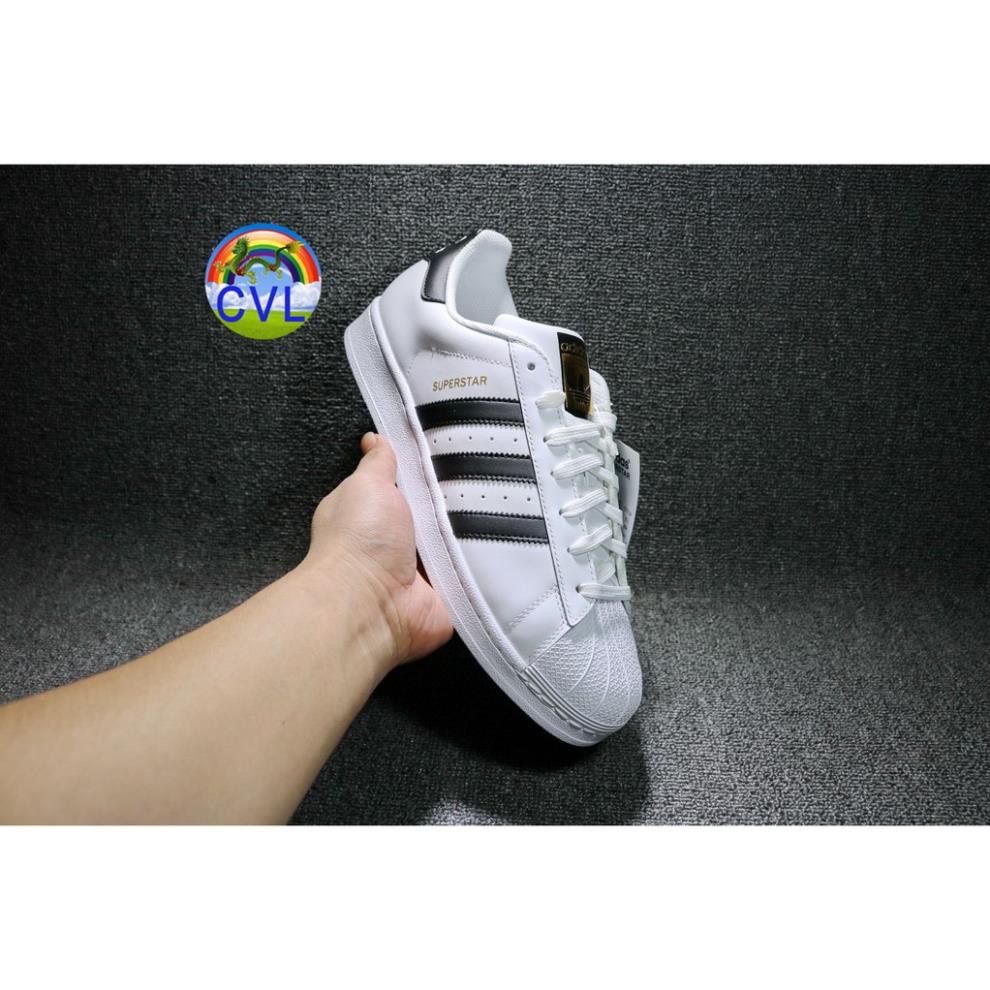 NEW- [Chính Hãng] Giày Adidas superstar kẻ vạch đen tem vàng đế mềm phối da C77124 . 2020 Xịn Nhẩt 2021 $