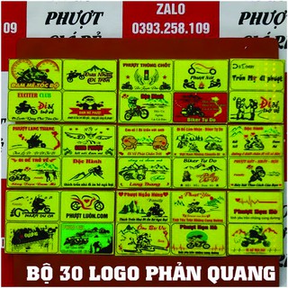Tem phượt phản quang sl1 logo bât kỳ