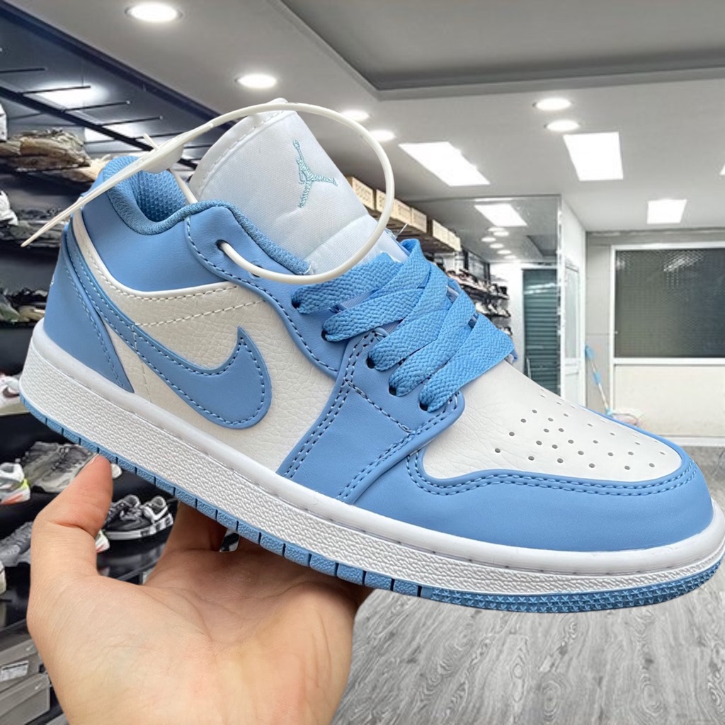 Giày Jordan Cổ Thấp Nam Nữ, Giày Sneaker JD1 Xanh Dương Cổ Thấp Thời Trang Cao Cấp Hottrend 2022
