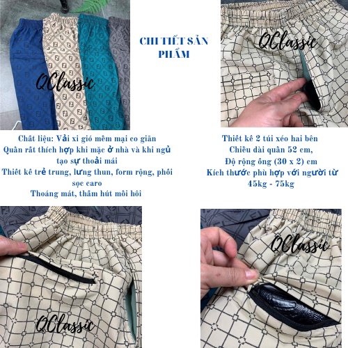 Combo 5 Quần đùi Nam Mùa hè QClassic - Vải xi gió thoáng mát