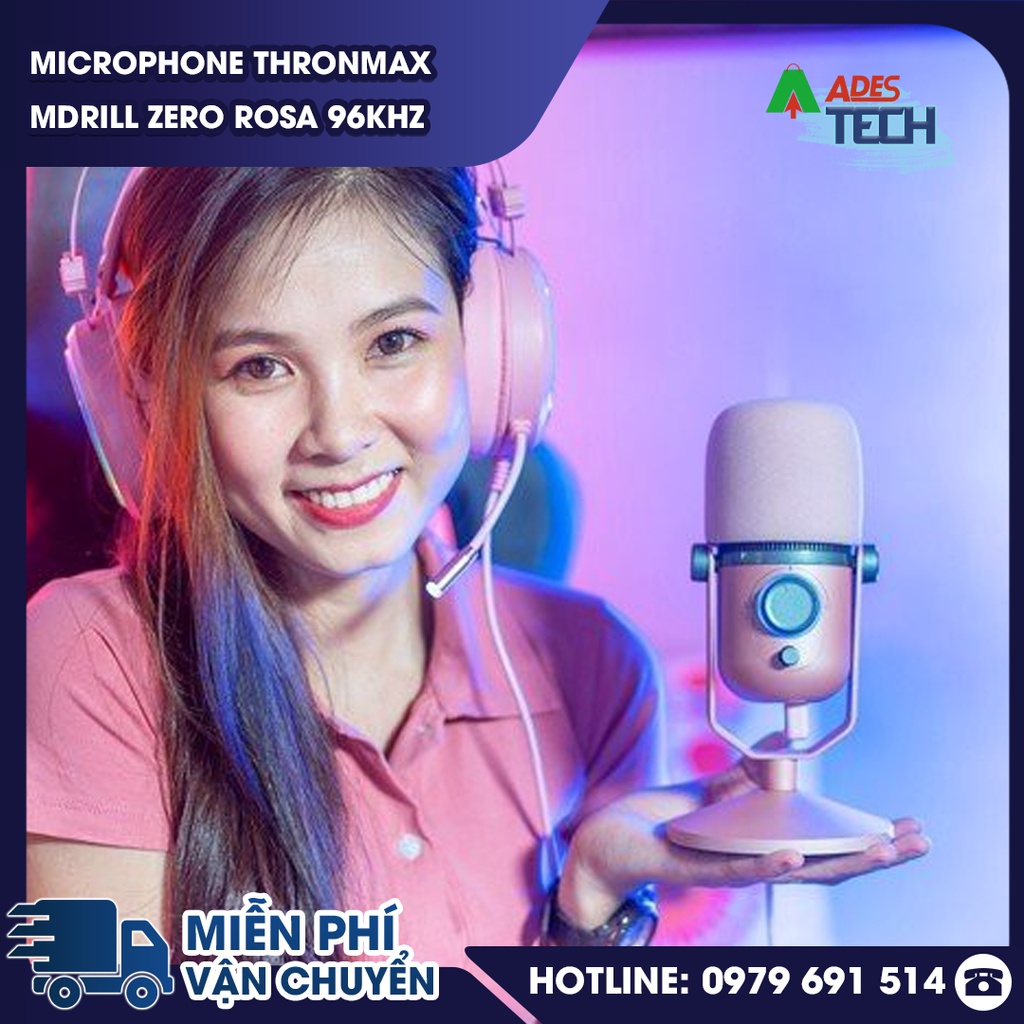 Microphone Thronmax Mdrill Zero Rosa 96Khz | Micro M4 Rosa