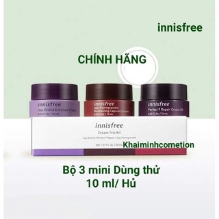 Bộ 3 mẫu thử Kem dưỡng da innisfree chính hãng 10ml/hủ
