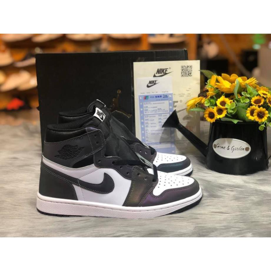 ✅ Giày thể thao sneaker nam nữ jordan 1 high cổ cao màu đen trắng phản quang đế trắng ✅ | BigBuy360 - bigbuy360.vn