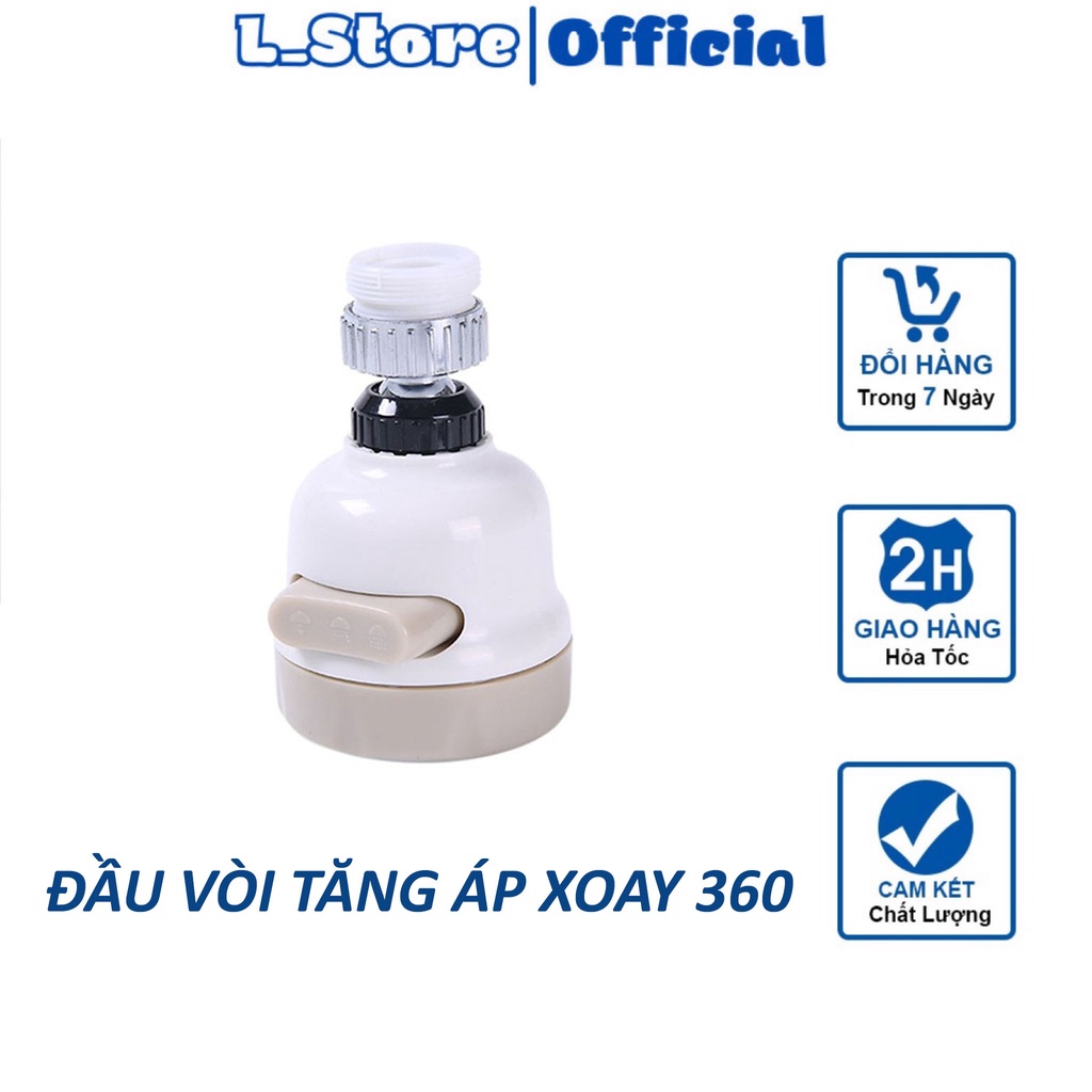 Đầu Vòi Tăng Áp Xoay 360 Độ , Tiết Kiệm Nước, Có 2 Chế Độ Phun Nước Tùy Ý Điều Chỉnh