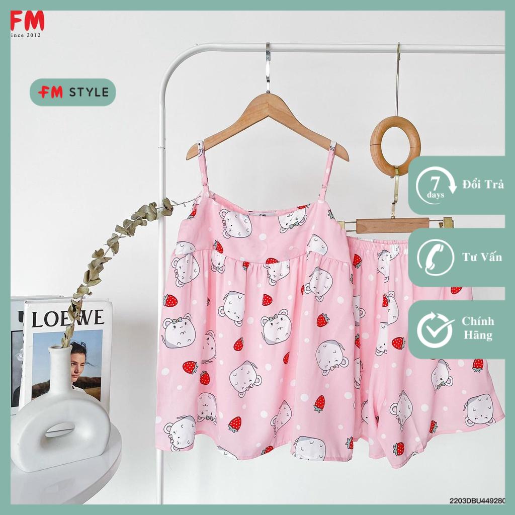 Đồ bộ hai dây Fmstyle Shop Đồ ngủ hai dây sexy Đồ Bộ Mặc Nhà Mát Mẻ Thoải Mái 220327020