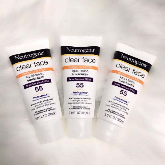 [BILL MỸ] Neutrogena Clear face SPF55 88ml nhập Mỹ