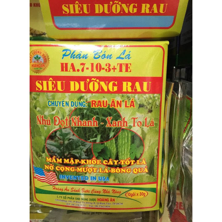 phân bón dưỡng rau HA.7-10-3+TE