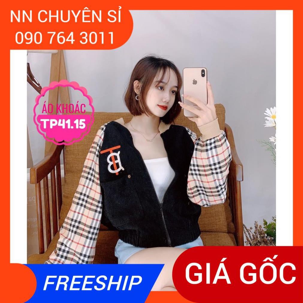 ÁO KHOÁC KAKI NHUNG TĂM TAY PHỐI BUBERRY CỰC SANG (TP41.15) ⚡100% ẢNH THẬT⚡ ÁO KHOÁC NỮ