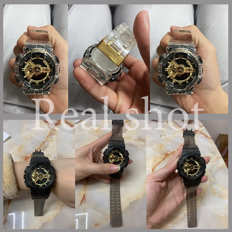 OqjK Applicable Casio G-SHOCK case & strap male GA-110 ga100 GA-140 ga120 k150 GA200 k3 GD-120 GA-110 GLS-100 GLS-100 GLS-110 GLS-120 silicone set attached tool2022
