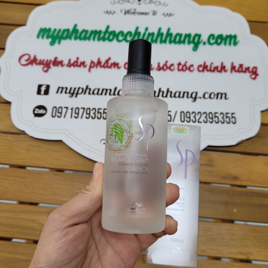 TINH CHẤT CHỐNG RỤNG TÓC & CÂN BẰNG ẨM DA ĐẦU SP wella Balance Scalp Energy Serum 100ml
