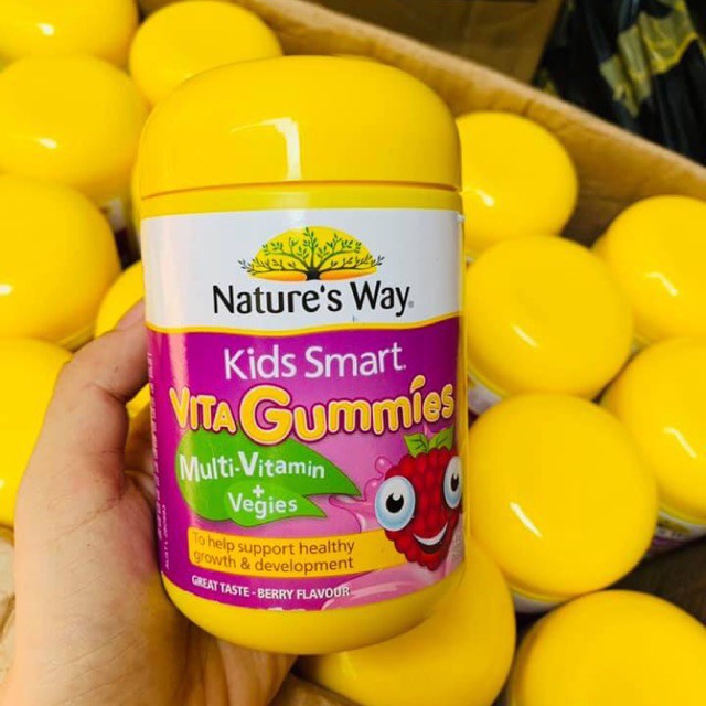 Kẹo gum rau củ Multivitamin + Vegies Nature Kids Smart hộp 60 viên