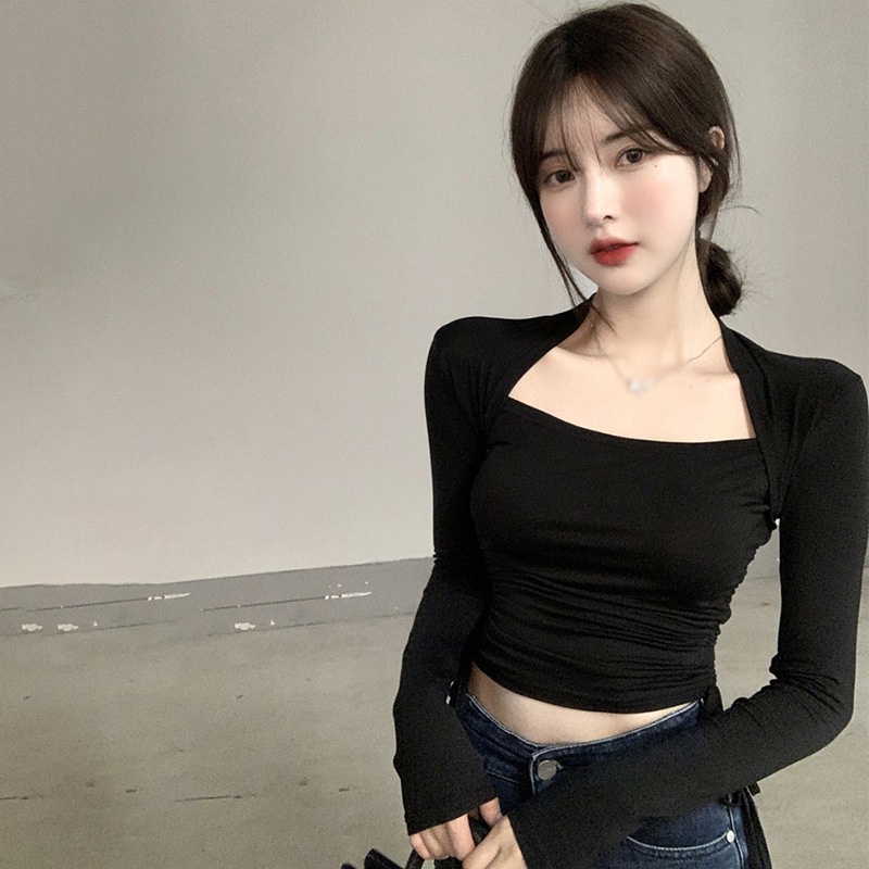 Áo Thun Nữ Tay Dài Dáng Ôm Cá Tính