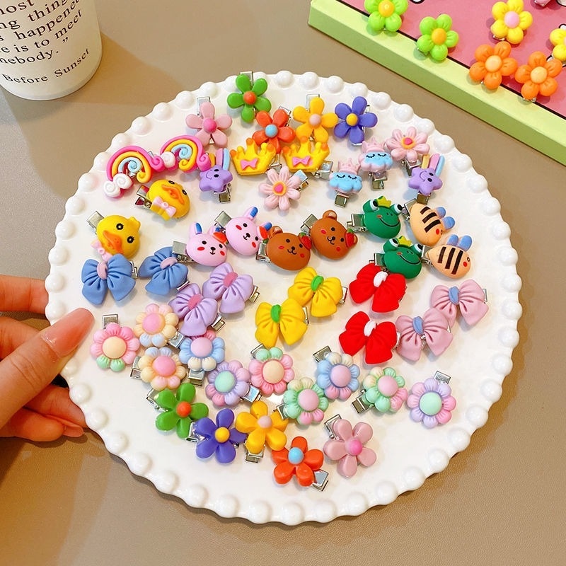 Set 10 Kẹp Tóc Mini Họa Tiết Hoạt Hình Phong Cách Hàn Quốc Xinh Xắn Cho Bé Gái set kẹp tóc mái kẹp tóc cute kẹp tóc mini kẹp tóc cho bé gái kẹp mini phụ kiện tóc