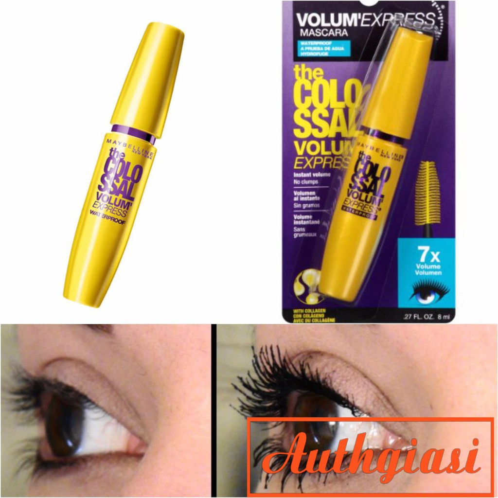 Mascara chuốt mi Maybelline Colossal Volume Express 7X Mỹ làm dày và dài mi