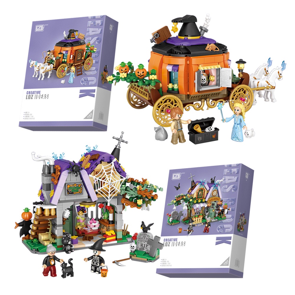 Mô Hình Xe Đẩy Em Bé Mini Trang Trí Halloween