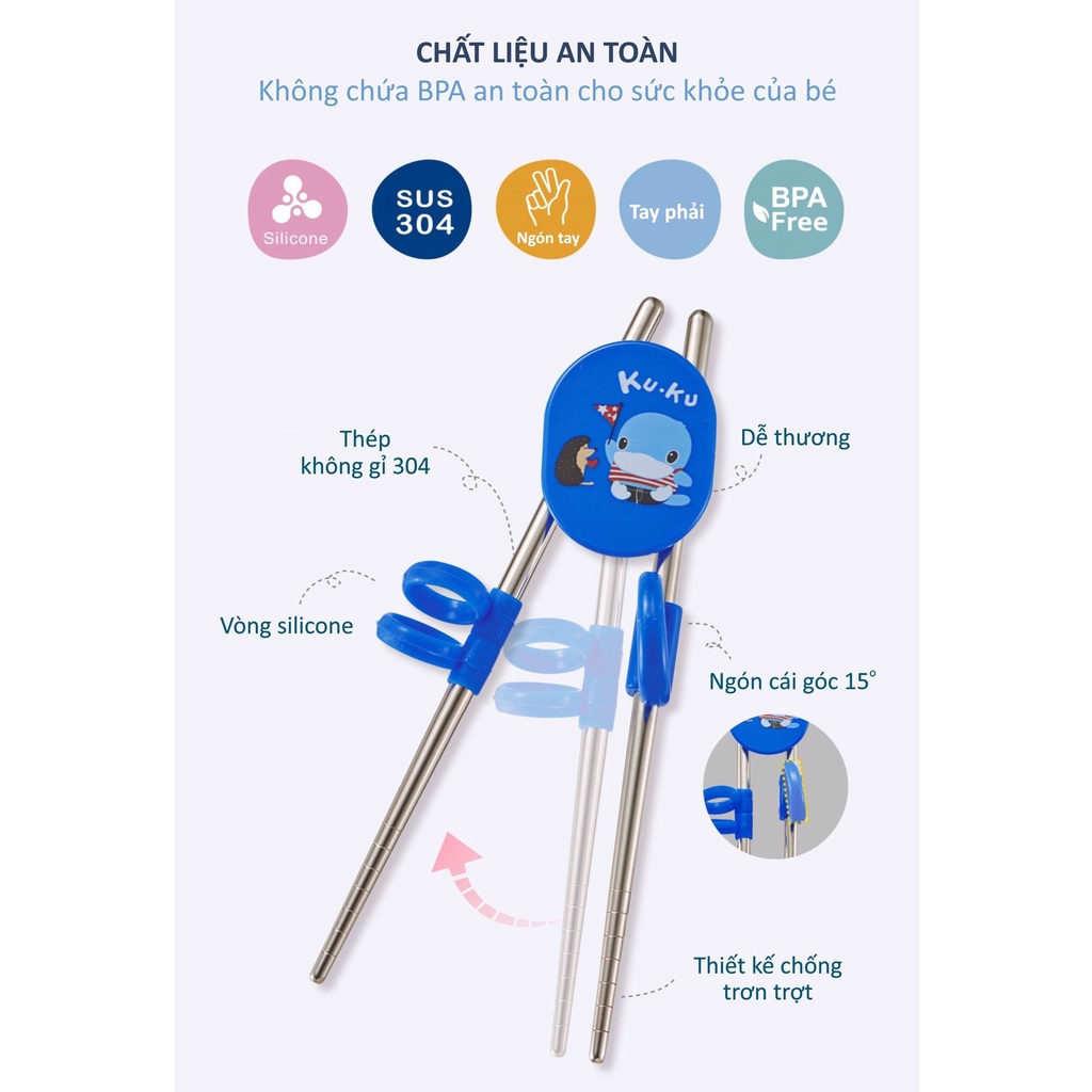 Đũa tập ăn cho bé ku.ku duckbill ku3039