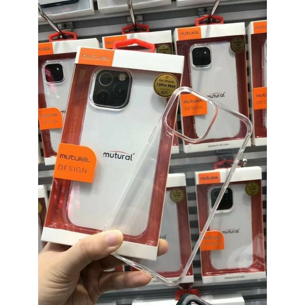 Ốp trong dẻo chính hãng Mutural  iphone 13-13pro-13promax không ố vàng