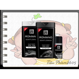 ROMANO GENTLEMAN - COMBO DẦU GỘI SỮA TẮM 180G VÀ XỊT KHỬ MÙI 150ML