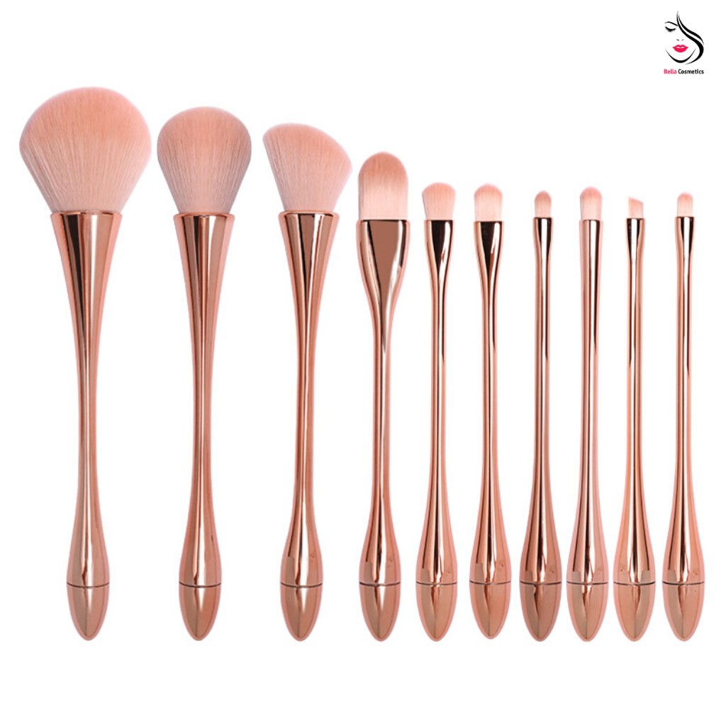 Bộ Cọ Trang Điểm Set 10 Cây Rose Gold Sang Chảnh