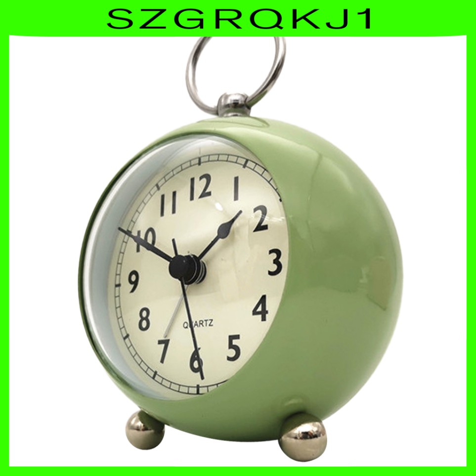 2 Đồng Hồ Báo Thức Quartz Để Bàn Màu Xanh Lá
