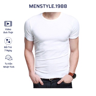 [XẢ HÀNG] Áo thun nam ngắn tay áo phông nam cổ tròn cao cấp Aristino màu trắng trơn chất cotton chính hãng AC22